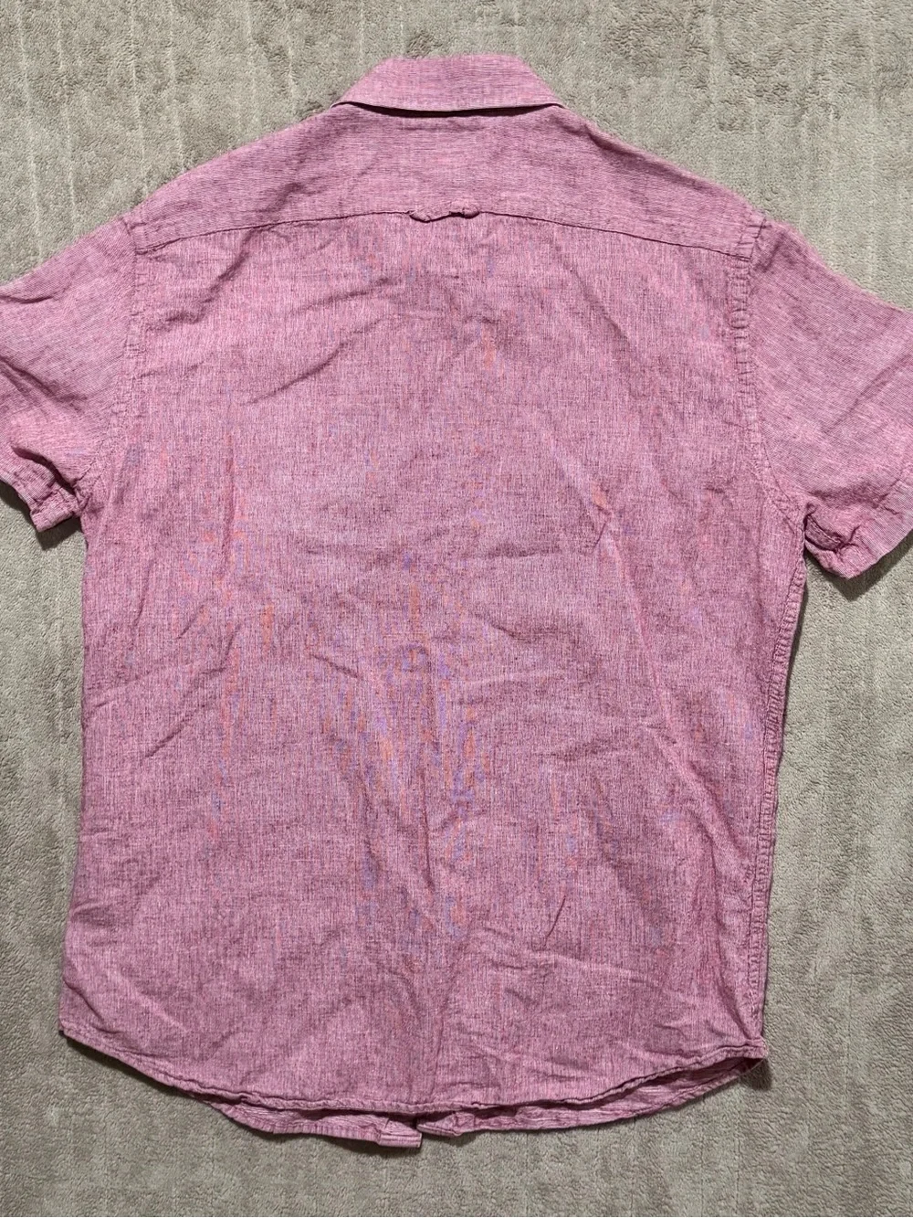 Banana Republic Linen Blend Men’s Shirt Size Medium Slim Fit Short Sleeve Cotton